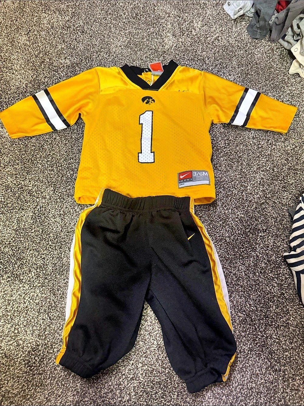 Nike Iowa Hawkeyes Infant Football Jersey and Pants Set, 3/6M
